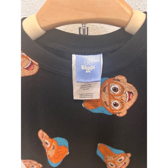 Blippi Black Long Sleeve Crewneck Sweatshirt Kids 3T Character Print - Picture 3 of 6